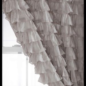 UO waterfall ruffle curtain